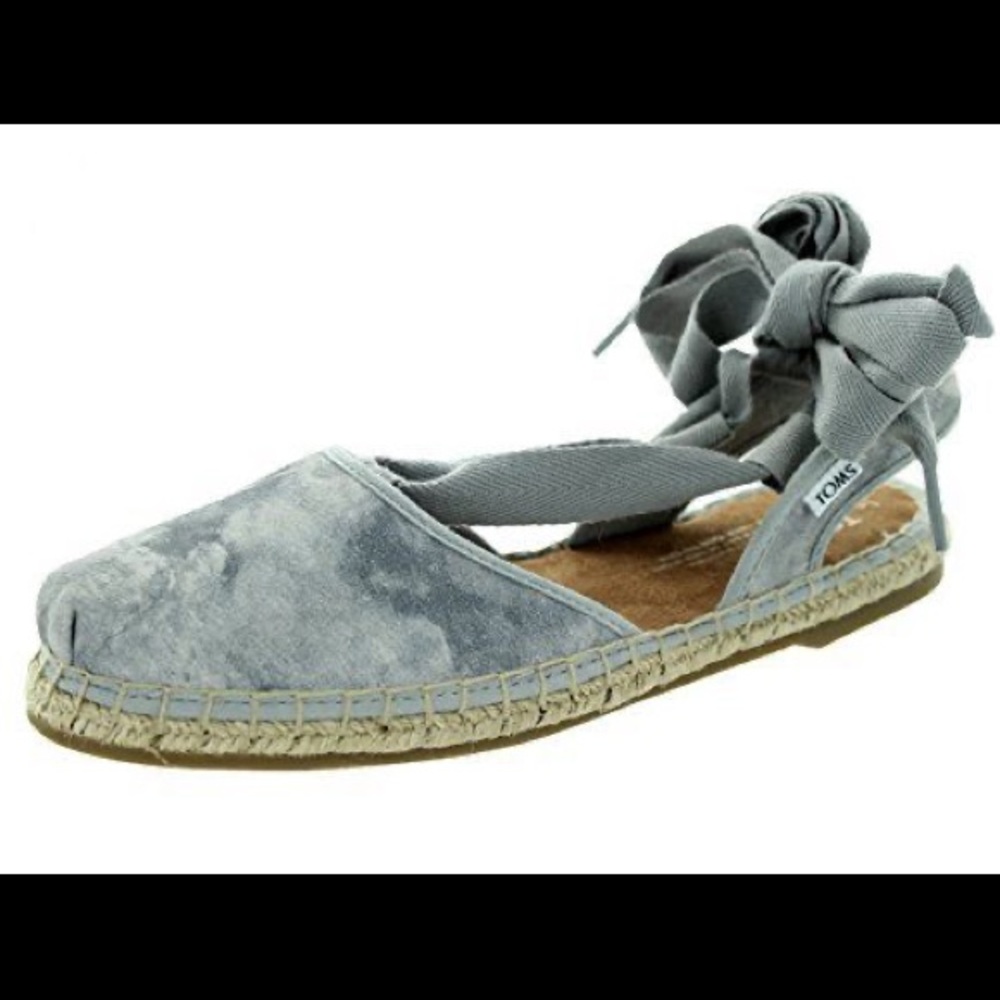 Toms Bella Espadrille Grey Tie-up Sandal